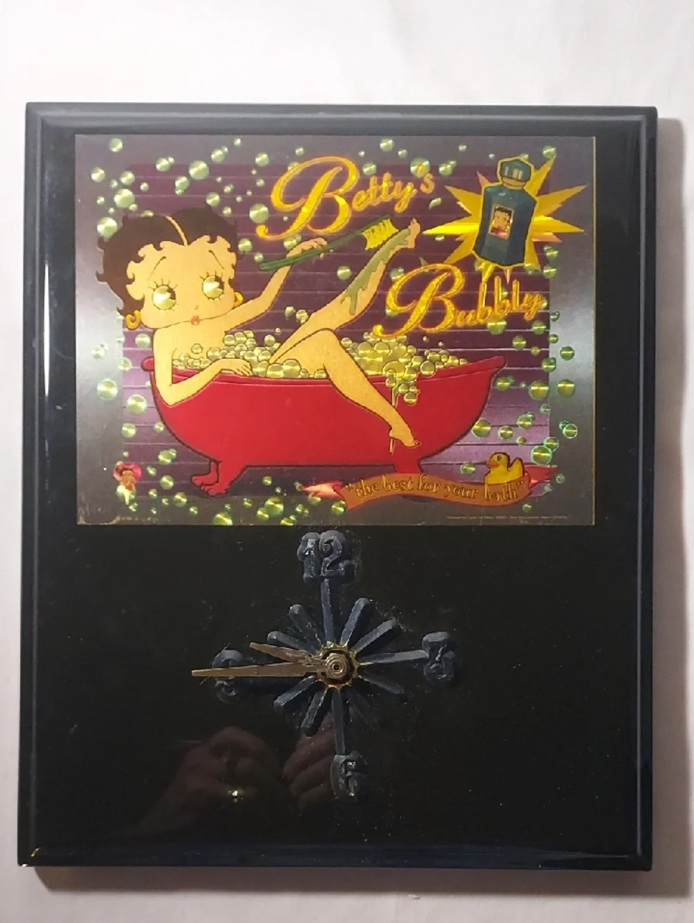Vintage 1998 Betty Boop Bubbles Wall Clock Collectible